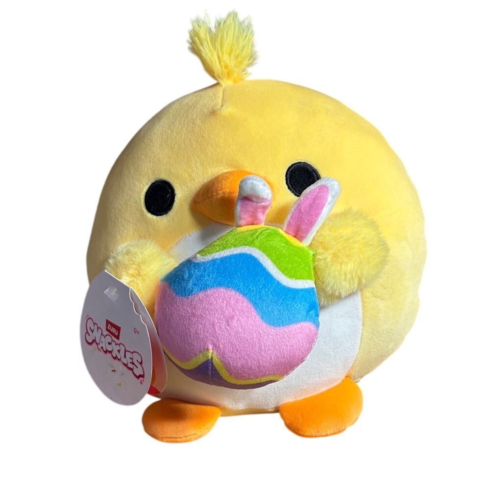 Zuru Snackles Easter Ash Chick w/Egg Plush 8" Stuffed Toy GIFT NEW